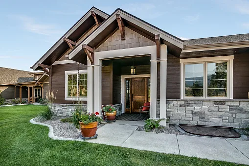 House with Fresh Green Lawn