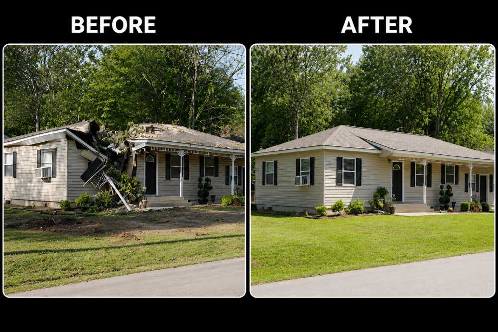 sell distressed property for cash before and afte